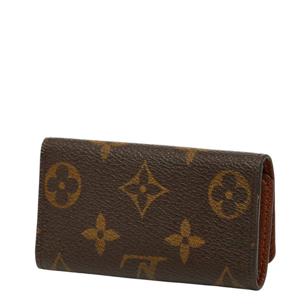 Louis Vuitton Leather Wallet Case Key Monogram Multicles Brown